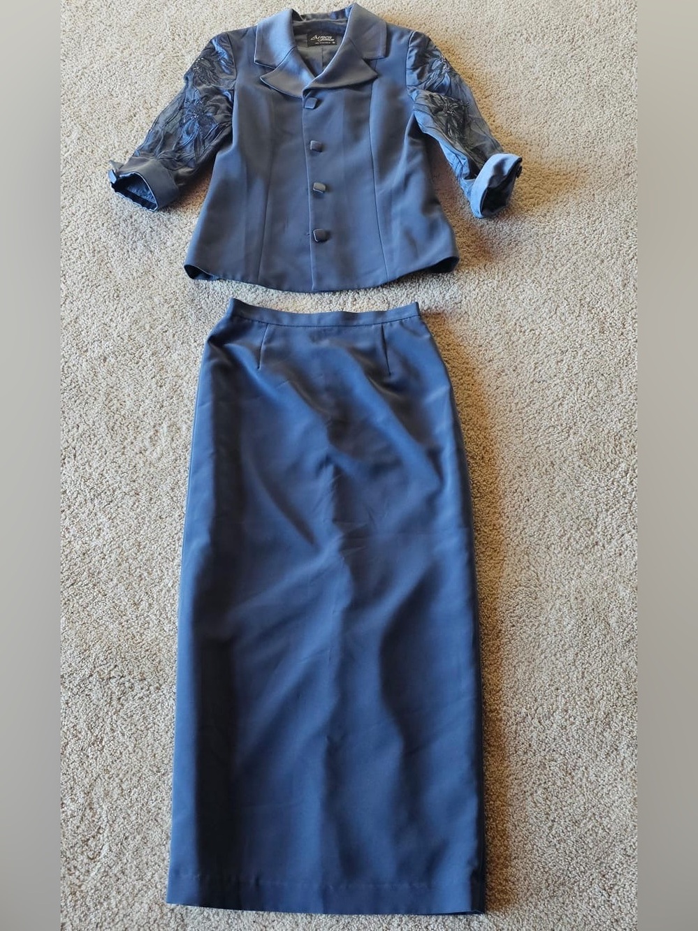 Classic Navy Maxi Skirt - Women's Timeless Pencil Silhouette